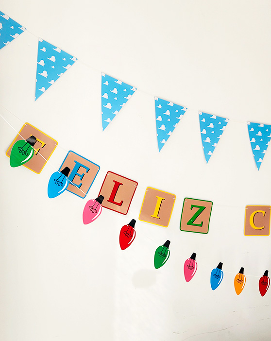 Set x3 Guirnaldas Toy Story + Feliz Cumple