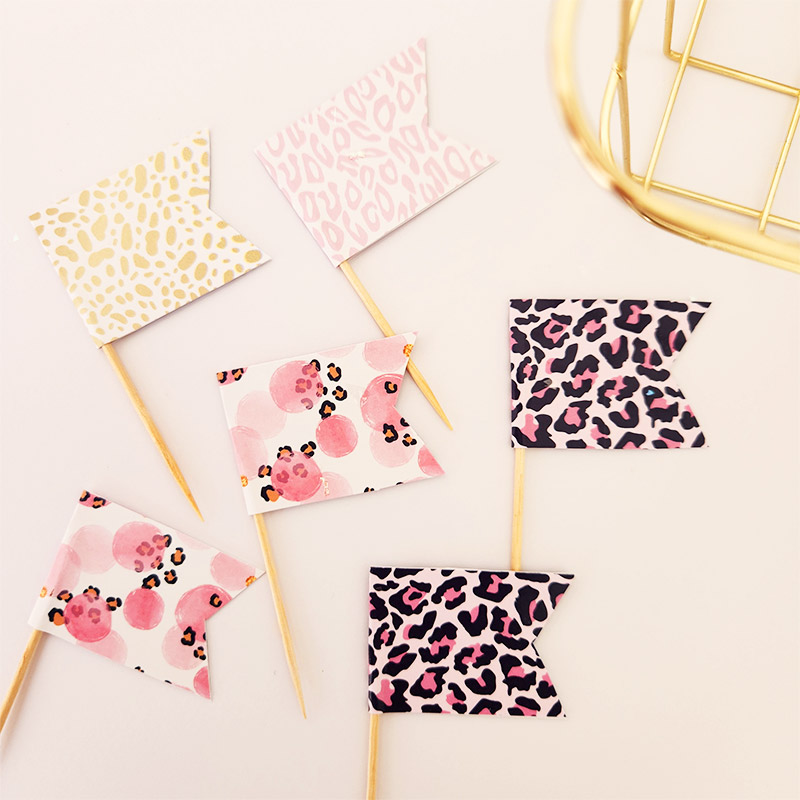 Pack toppers Animal Print Pink